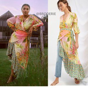 Anthropologie Farm Rio Tropical Wrap Maxi Dress